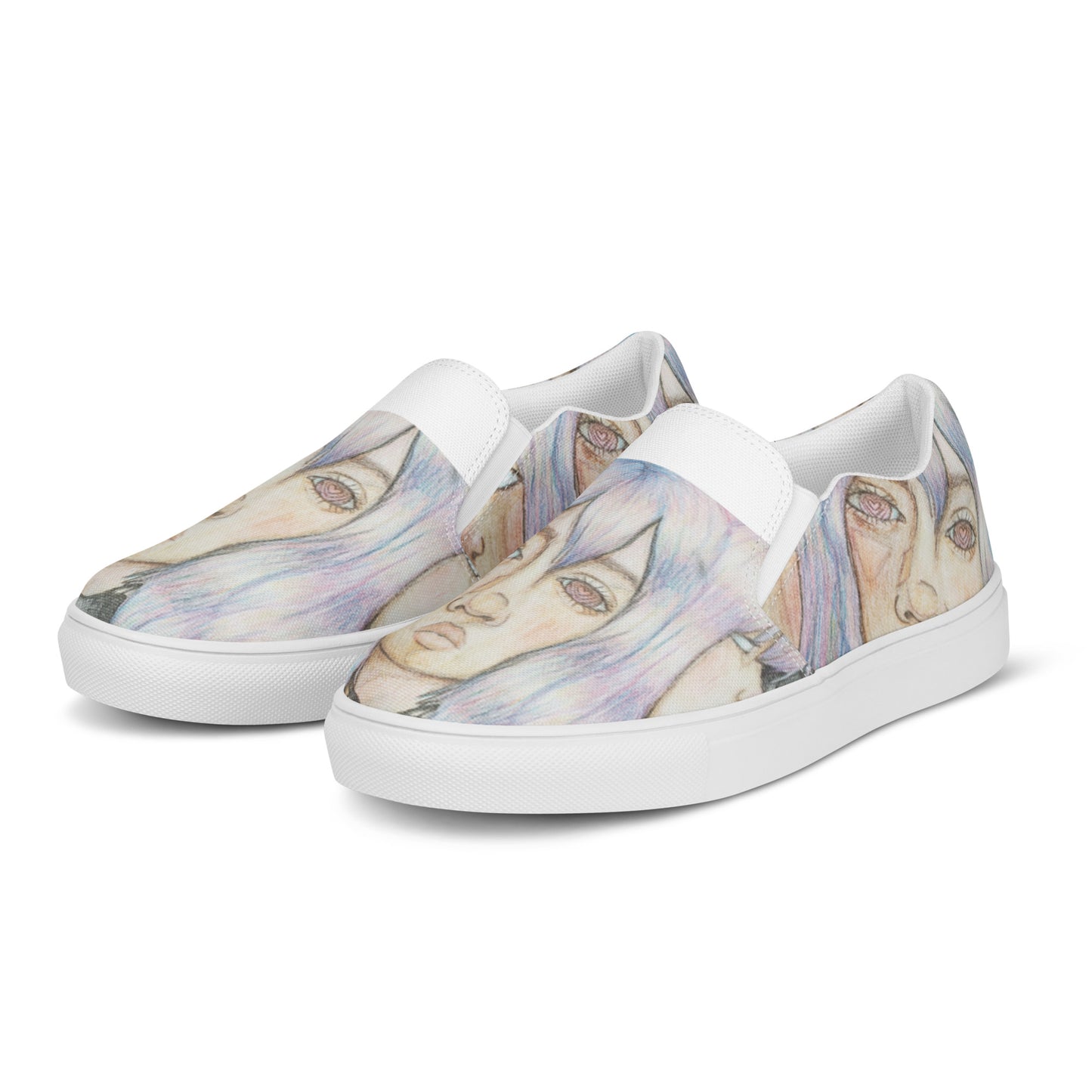 Lady Lovely Locks Women’s slip-on canvas shoes by Hannah