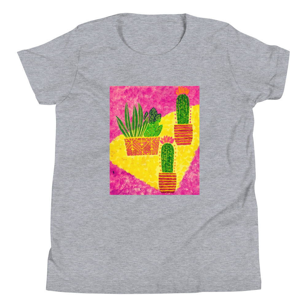 Cacti pink Youth Short Sleeve T-Shirt