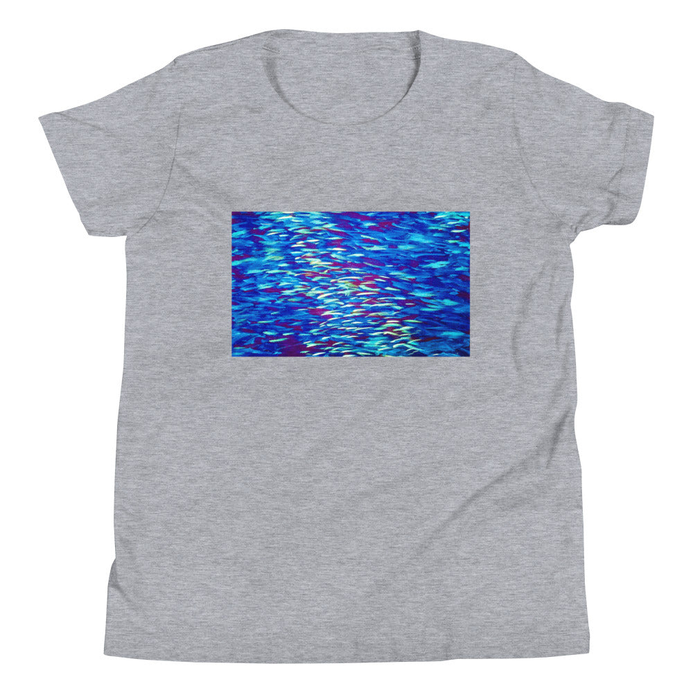 Fish Multicolor Blue Youth Short Sleeve T-Shirt