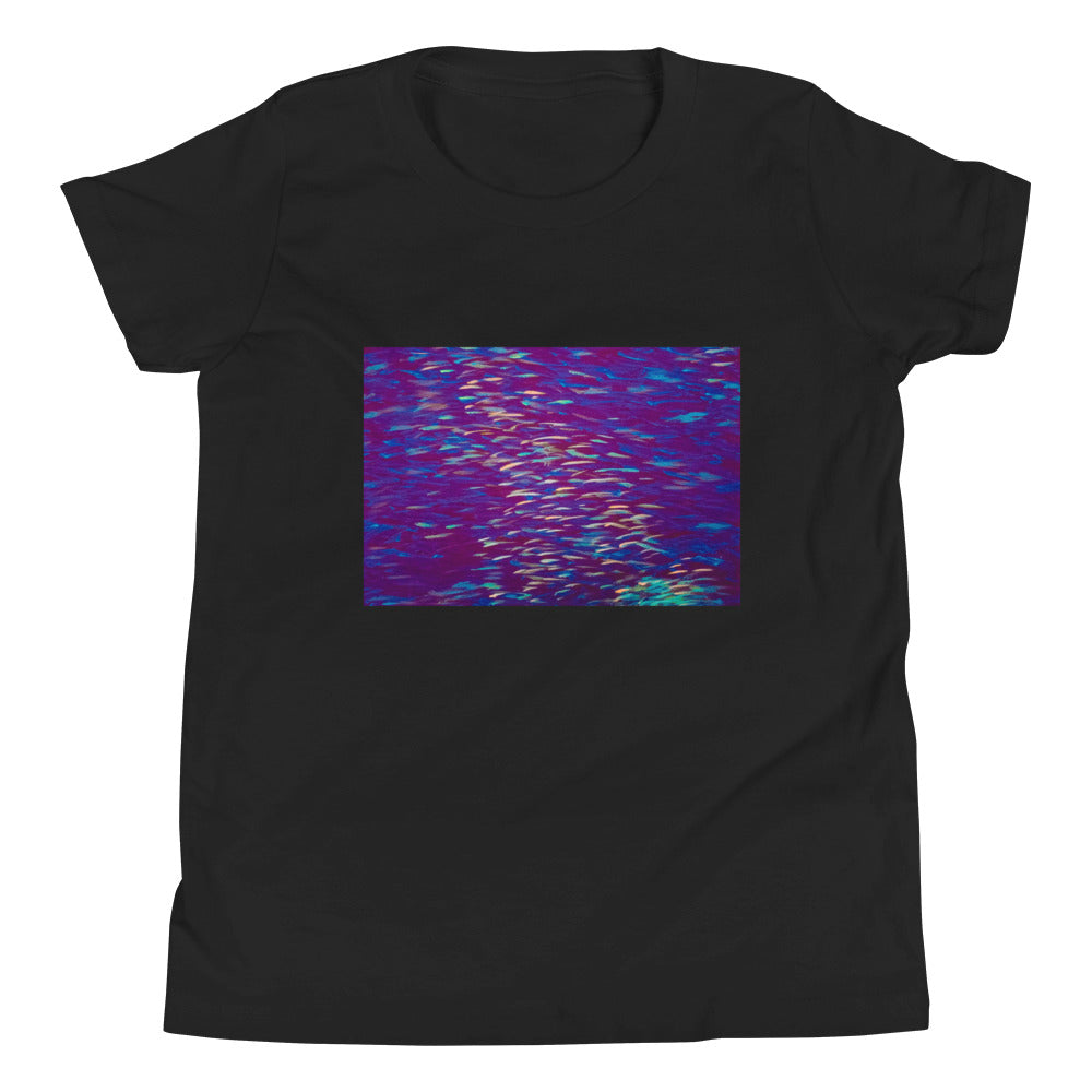 Fish Multicolor Purple Youth Short Sleeve T-Shirt