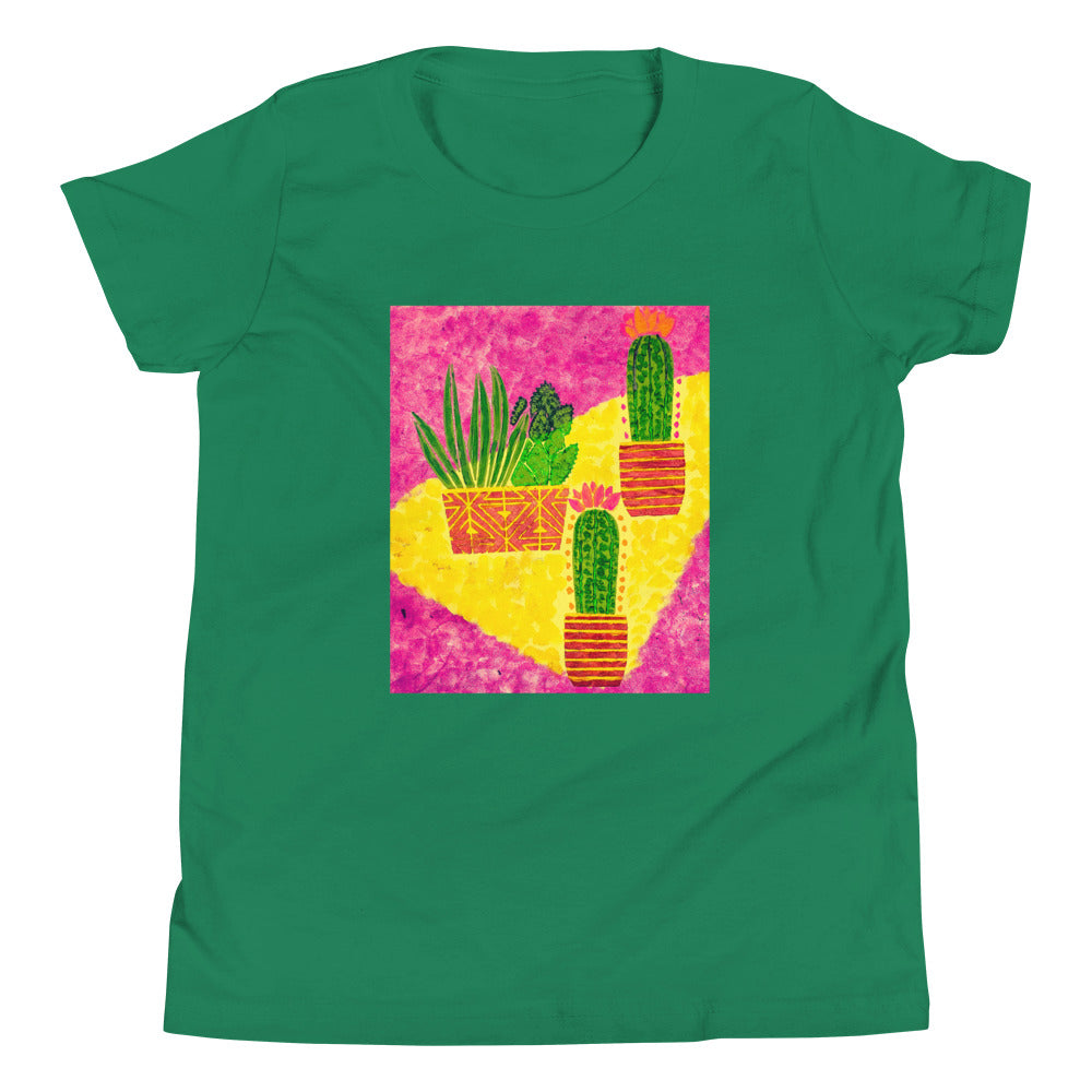 Cacti pink Youth Short Sleeve T-Shirt