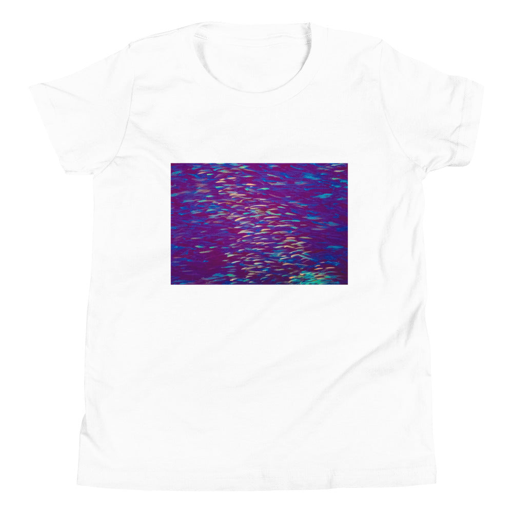 Fish Multicolor Purple Youth Short Sleeve T-Shirt