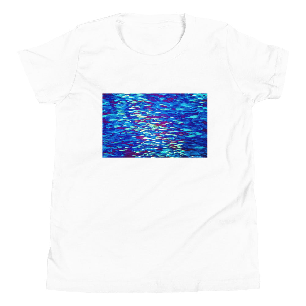 Fish Multicolor Blue Youth Short Sleeve T-Shirt